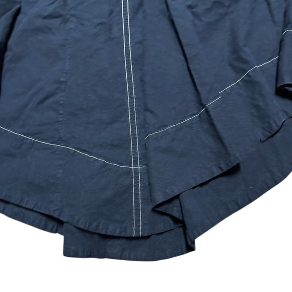 Women’s Y2K Anthropology Black Contrast Stitch Cottage Elongated Skirt Size M - Picture 3 of 8